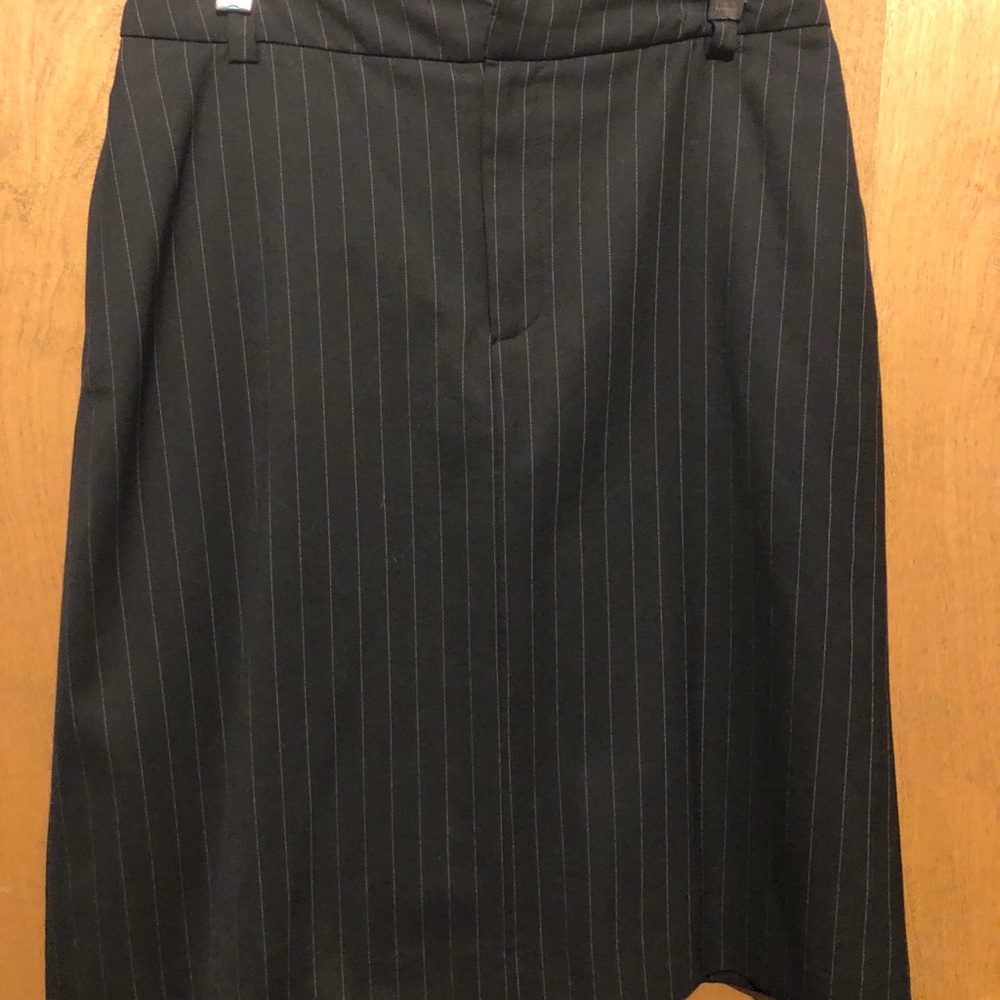 Black pin stripe skirt
